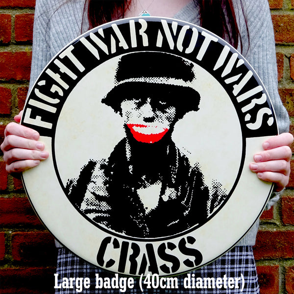 Crass GIANT 3D Vintage Pin Badge