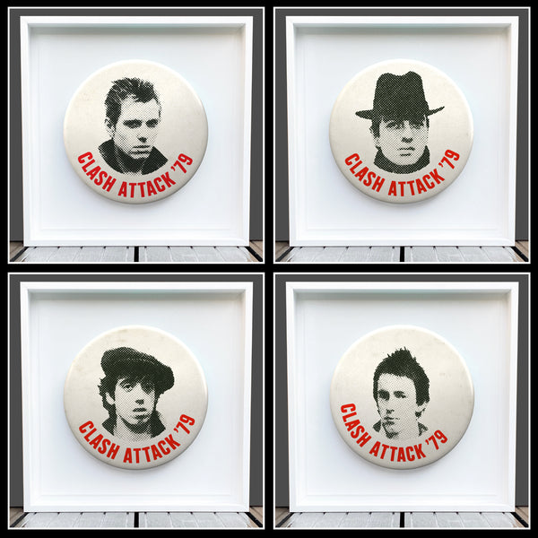 The Clash Attack 79 GIANT 3D Vintage Pin Badge Set Of 4