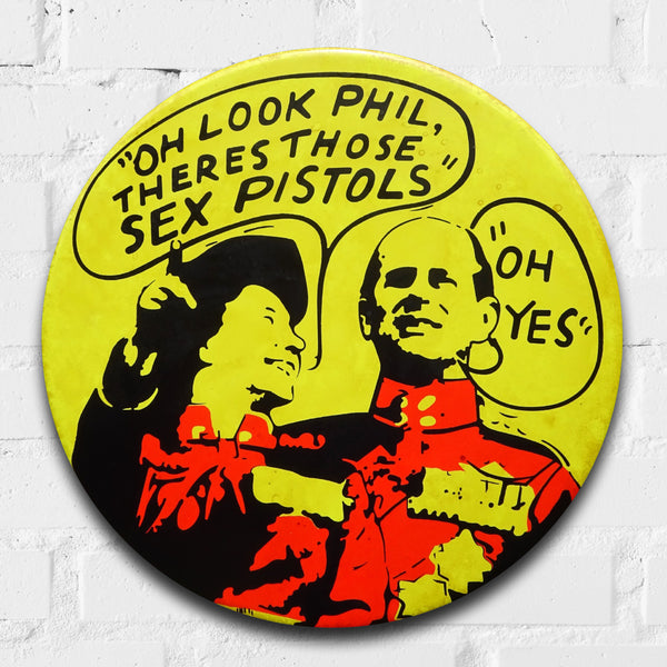 Sex Pistols, Liz & Phil GIANT 3D Vintage Pin Badge