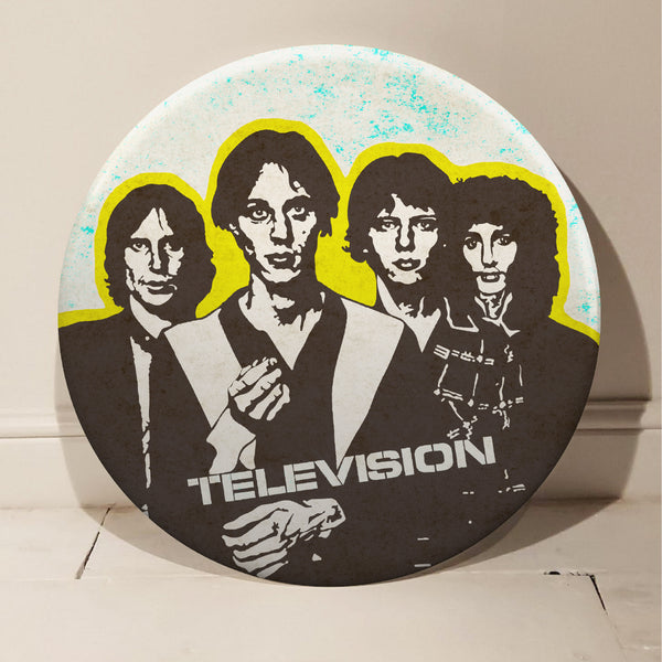 Television GIANT 3D Vintage Pin Badge